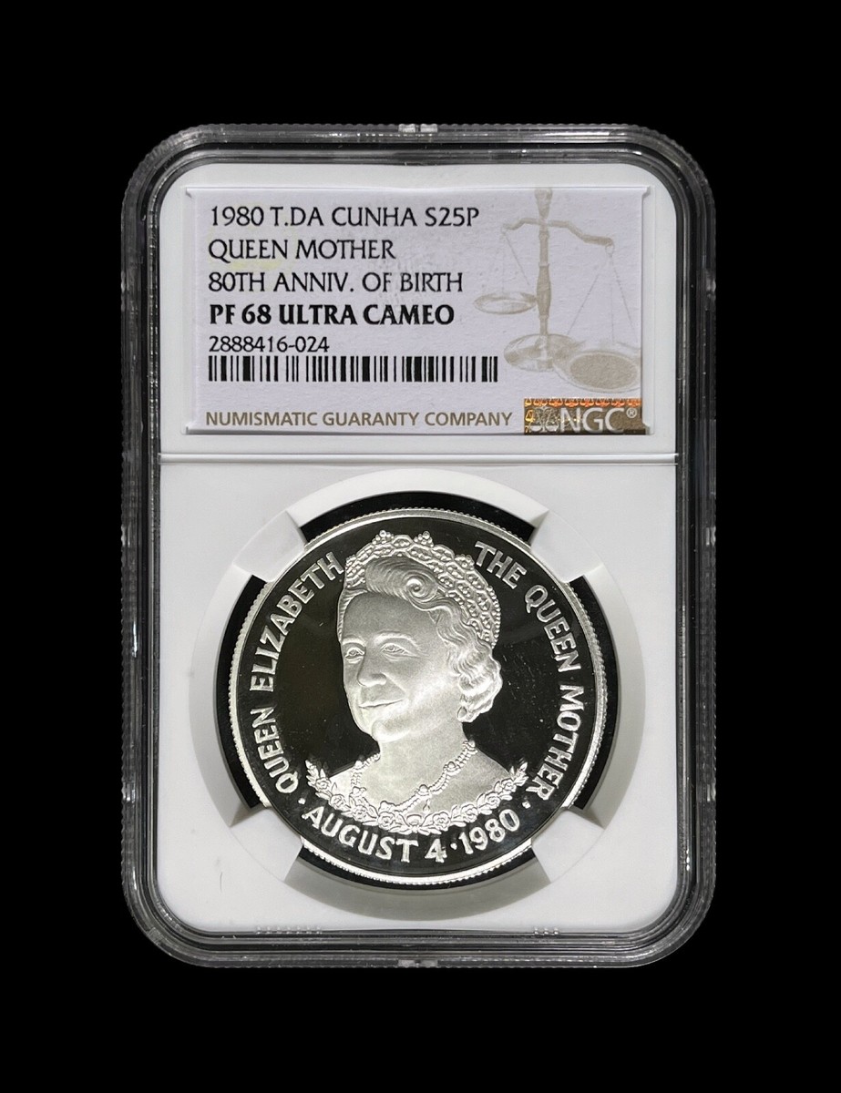 2746【ガーンジー】1980年25PENCE銀貨 プルーフ 大型 トーンあり