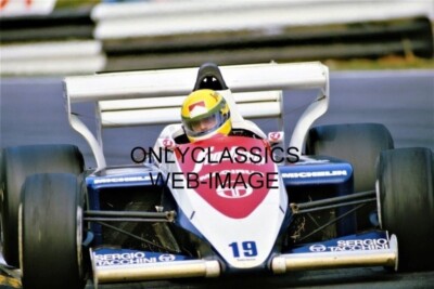 1984 AYRTON SENNA GRAND PRIX FORMULA ONE 8X12 PHOTO VINTAGE TOLEMAN AUTO RACING