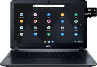 Acer 15.6'' HD Chromebook, Intel Celeron N3060 CPU, 4GB RAM, 48GB (16+32), Gray