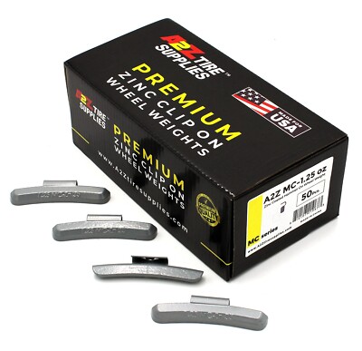 A2Z MC Series Hammer on ZINC Wheel Weights Coated (1.25 oz) Box of 50 pcs
