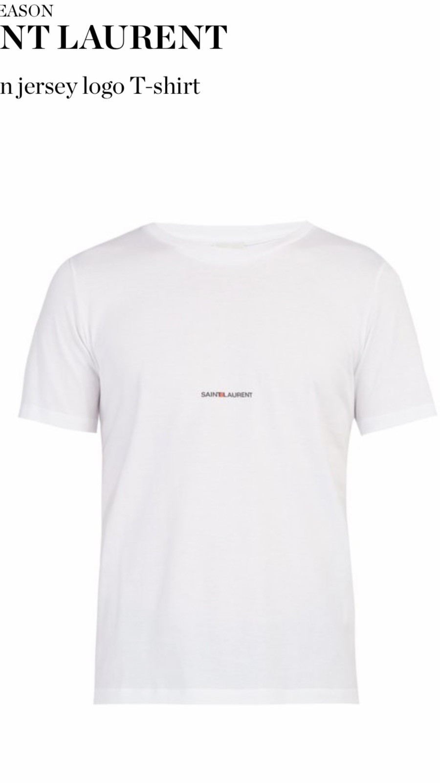 T shirt Saint Laurent Ment. XL. $490