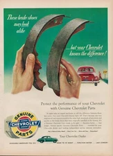 1953 Chevrolet Car Part Break Pads Shoes Vintage Print Ad Chevy Performance USA