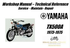 Yamaha TX500A TX 500 A Manuale Officina Riparazione Servizio 1973 - 1975