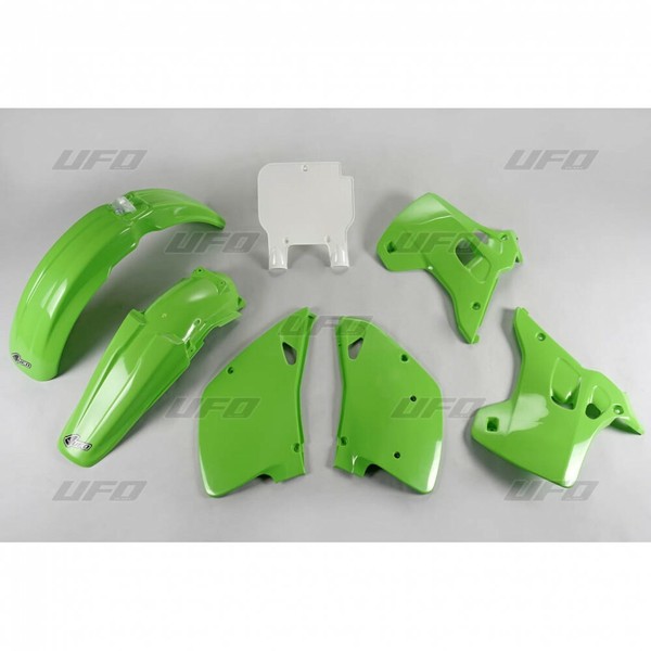 Set Plastics Motorradverkleidungen UFO Plast Kawasaki KX 125/250 1992 GrüN-image