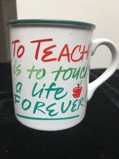 1991 Teacher Gift Mug Design by Joanne Fink for Potpourri Press Made in Korea 