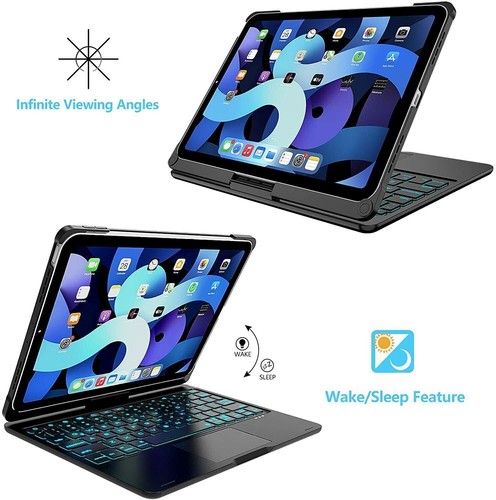 For iPad 10th/9th/8th/7th Gen 10.2" Air 4 5 Pro 11" 12.9" Touchpad Keyboard Case - Picture 43 of 74