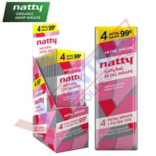 NATTY Organic PETAL WRAP Flavored Full-Width Herbal Wraps Full Box 15/4CT -60PCS