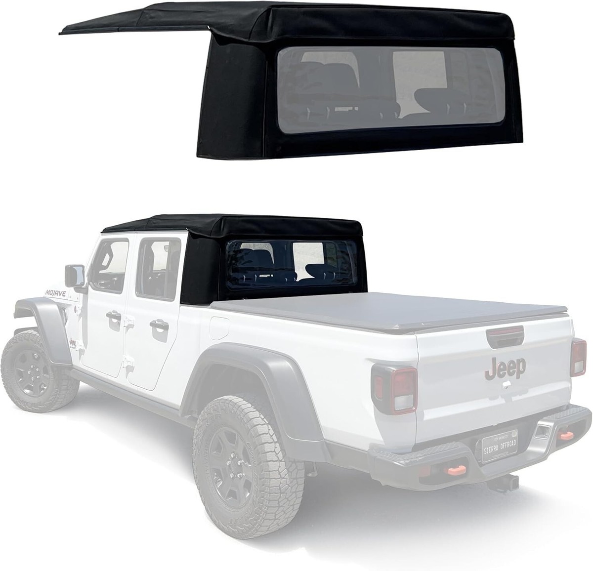 Sierra Offroad Soft Top 2020-2026 Jeep Gladiator JT Black, Twill