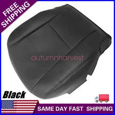 Driver Bottom AC Leather Seat Cover Black For 2007-2012 Lexus LS600h / LS600h L