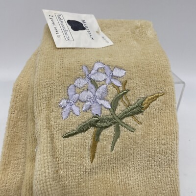 Vtg Towels 1998 DHC Dayton Hudson Guest Bath Coordinates Set Of Two (2) Flowers