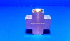 Solid Brass Manifold Pipe Cross Four Way 1/4" Inch Female NPT Air Fuel Water 