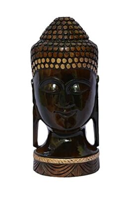 Meditating Statue Wooden Handmade Buddha Showpiece Decoration Good Luck Gifting