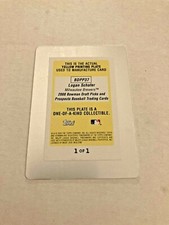 2008 Bowman Draft Logan Schafer Yellow Printing Plate 1/1 Real 1 Of 1 Rare