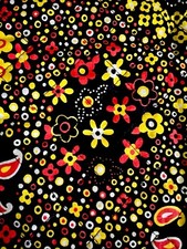 Vintage John Wolf 1970s Groovy Flower Hippie ...