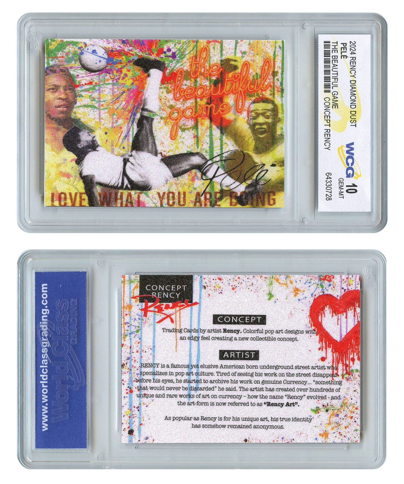 2024 PELE Soccer The Beautiful Game Diamond Dust Rency Card - Graded Gem-Mint 10 view 4