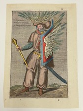 Gravure originale guerrier parthe estampe perse Nicolas de Nicolay Navigation