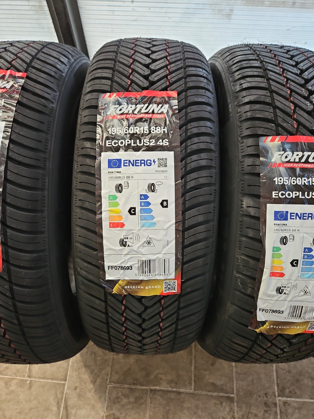 Kit 4 Gomme Nuove Copertoni Auto Fortuna 4 Stagioni 195/60 R15 88H M+S DOT 2026 - Miniatura 2