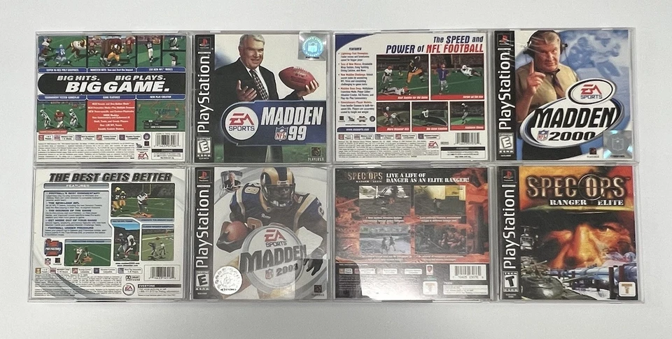 Lote de 4 juegos Sony PlayStation 1 Madden 99 2000 2003 Spec Ops Ranger Elite Foto 4 de 4