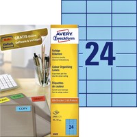 Avery Zweckform - Etikett Zweckform 3449 70X37Mm Blau 2400 StüCk