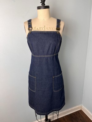 Vtg Claiborne Liz Wear Petite Denim Dress Overalls Grunge Jumper Size 10 90s  Y2K | eBay
