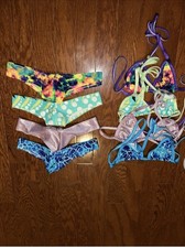 Lot Of 4 Sets Exotic Dancer Tri Top And booty short Set