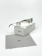 Occhiali da sole vintage Christian Dior Calandre Shield argento lucido NO SPESE PER NOI!