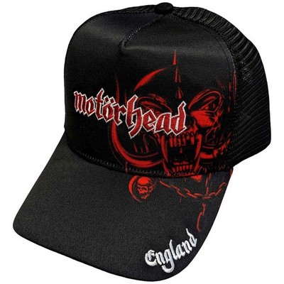 Motorhead England Red Warpig Black Trucker Cap NEU OFFICIAL