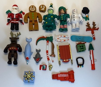 Holiday Christmas Tree Robolox Advent Calendar Figures Toy Lot Snowman Reindeer
