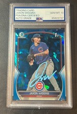 2023 Bowman Draft Sapphire Jaxon Wiggins PSA 10 Auto Signed BDC-50 Cubs 1st RC C