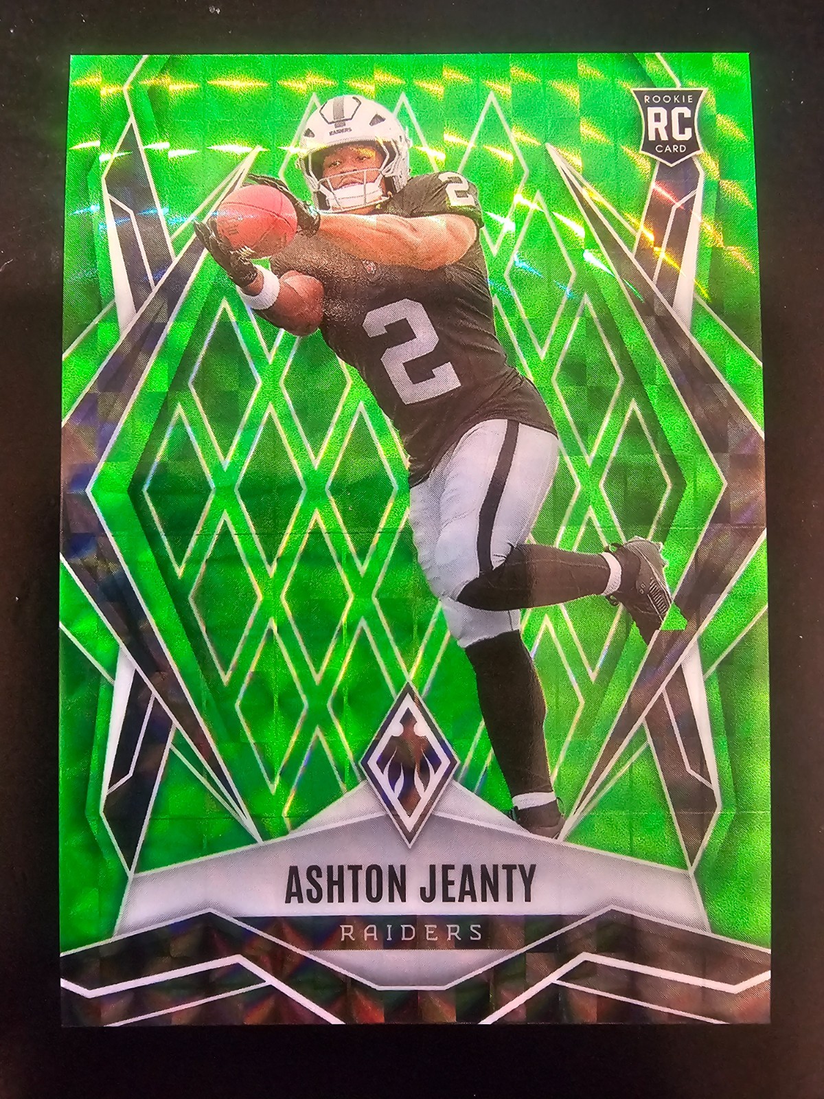 2025 Panini Phoenix Football - Ashton Jeanty #158 Lime Green Pyramids /285 (RC)