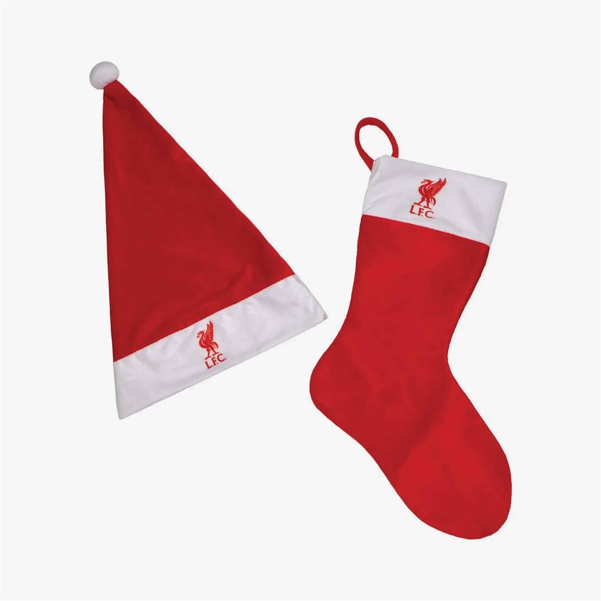Liverpool FC Felt Santa Hat & Stocking Tree Ornament Set, Gift