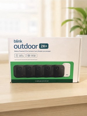 Blink Outdoor 2K Wireless Battery Outdoor Cameras 5-Pack, Alexa, Sync Core