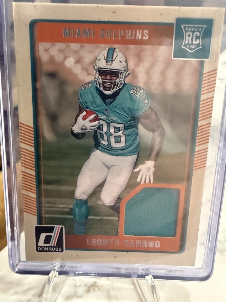 2016 Donruss Leonte Carroo #32 Threads Miami Leonte Carroo #32 Rookie Threads Miami Dolphins