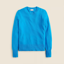 NWT J.Crew BA400 Cashmere Classic-fit Crewneck Sweater in Blue Martini L