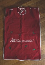 PRICE DROP Santa  s Bag Sack of Presents  Red w/ White Drawstring. Last One 