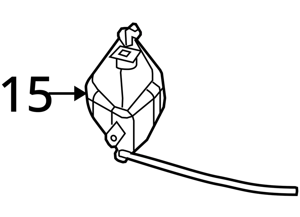 Dodge Avenger 2008-2014 radiador refrigerante desbordamiento expansión tanque botella TX64F Foto 3 de 3