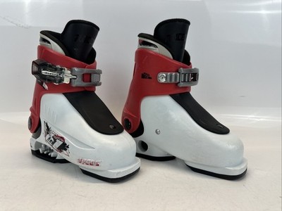 Roces Idea Up Kids Adjustable Ski Boots - White/Red/Black MP 160-185