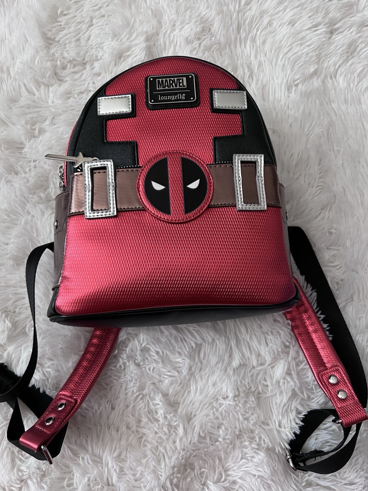 Deadpool Loungefly Mini Backpack: Preowned Great … - image 1