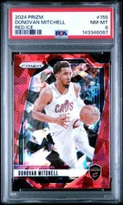 2024 PANINI PRIZM RED ICE #155 DONOVAN MITCHELL PSA 8
