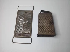 Vintage All-in-one Cheese Grater Made in USA 1930's & Box grater Rustic Decor