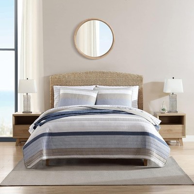 Twin Quilt Set, Cotton Reversible Bedding with Matching Sham, Dorm Room