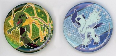 Mega Rayquaza & Mega Absol Clip Can Badge Sparkle Version Tulip Marusho Brand
