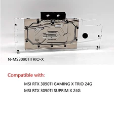 Granzon GPU Water Block For MSI RTX 3090TI GAMING X TRIO/SUPRIM X 24G