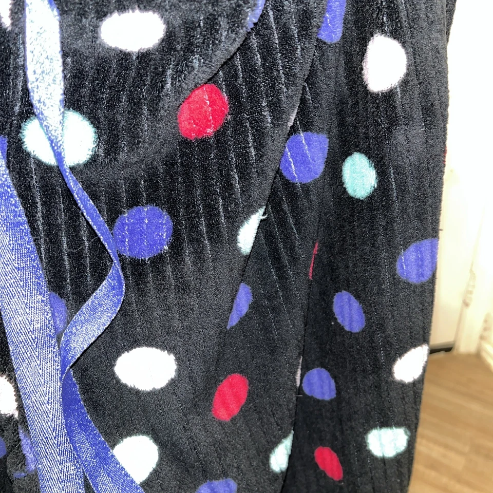 Pantalones de pijama Faded Glory talla grande 2X polar negro lunares a punto ropa de dormir pantalones Foto 3 de 4