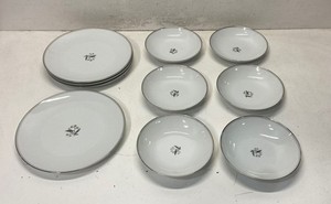 Noritake Graycliff 5861 Porcelain Dinnerware 10pc Set Plates Bowls Vintage