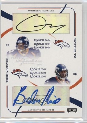 2004 Prime Signatures Rookies /199 DJ Williams Brandon Miree Rookie Auto RC 0v2