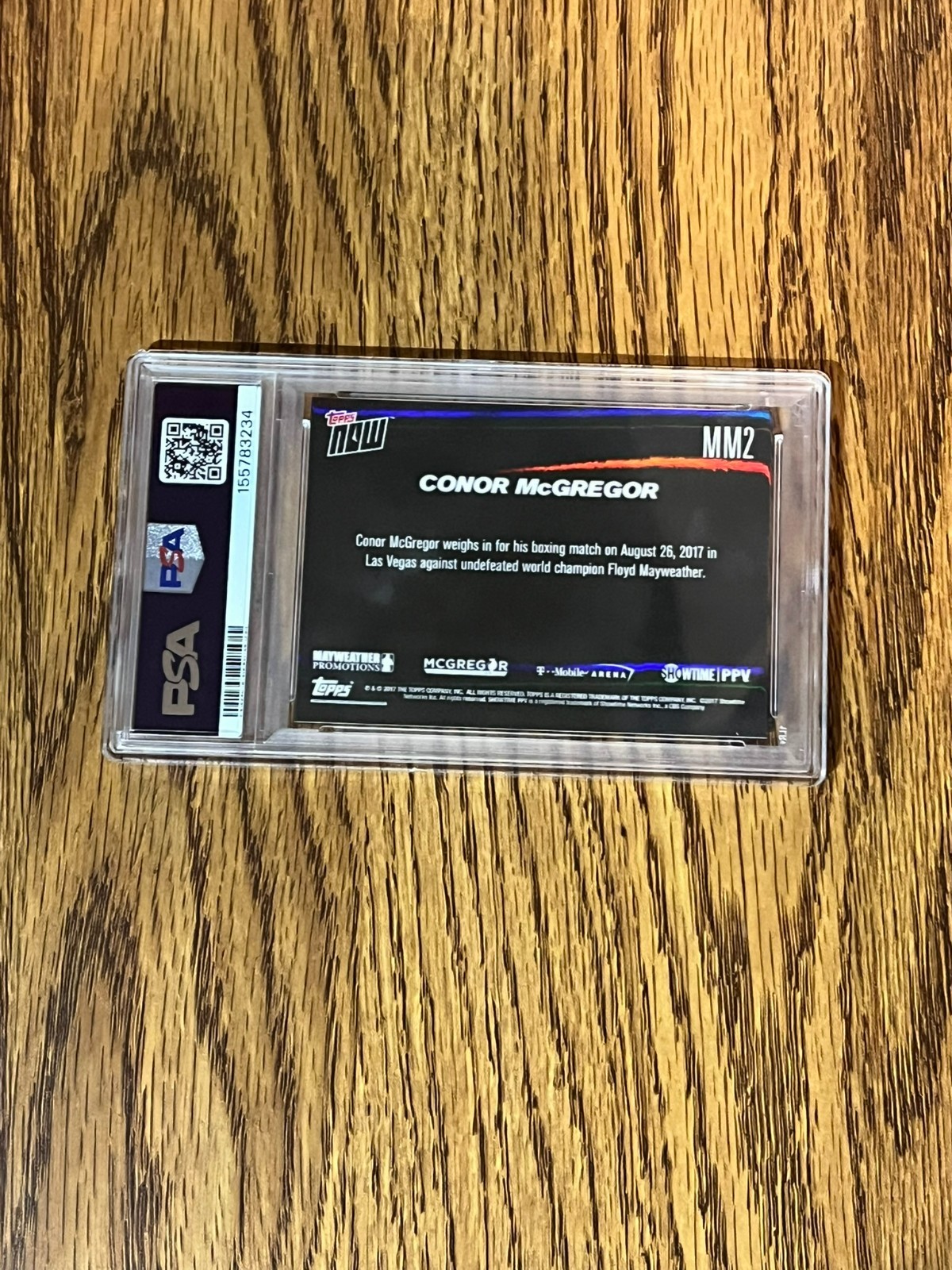 2017 Topps Now Boxing #MM2 Connor McGregor PSA 10 view 2