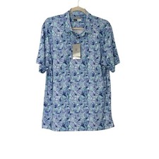 NWT PGA Tour Pro Series Men  s Medium Colorful Novelty Bird Print Golf Polo