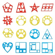 16 PCS Geometric Stencils Template Set Shape Tracing Drawing Art DIY Craft Tool