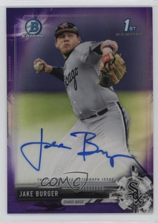 2017 Bowman Draft Chrome Pick Purple Refractor 198/250 Jake Burger Auto 13iq